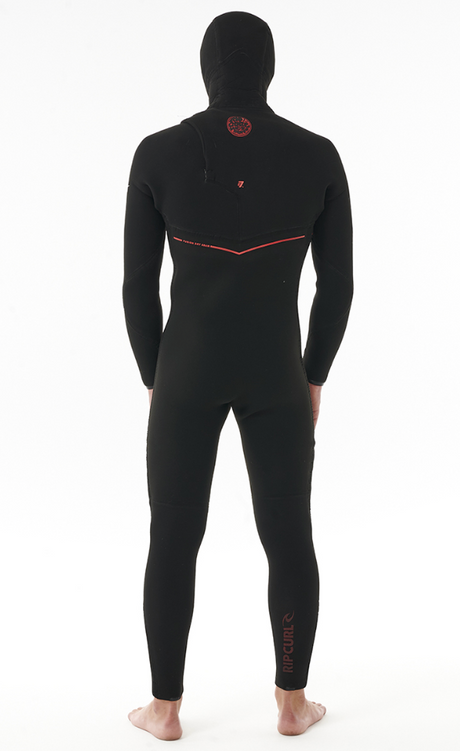 Rip Curl Flashbomb Fusion 5/4 Hooded Zip Free Wetsuit - Black-Mens Wetsuits-troggs.com