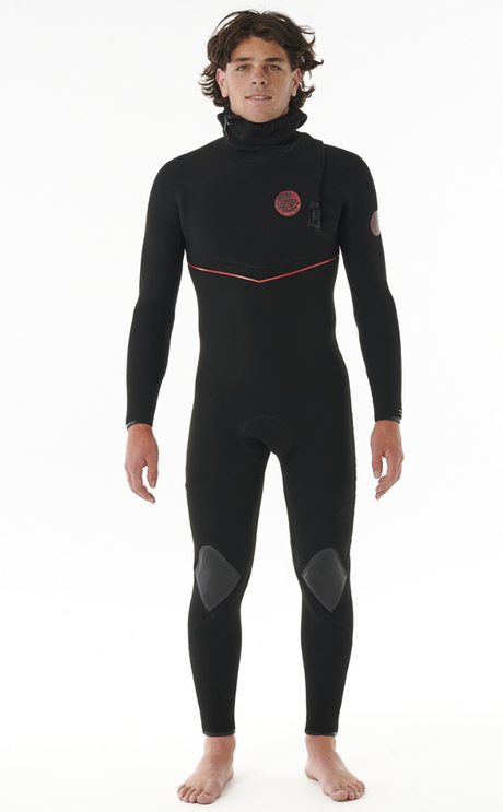 Rip Curl Flashbomb Fusion 5/4 Hooded Zip Free Wetsuit - Black-Mens Wetsuits-troggs.com