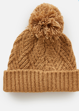 Rip Curl Groundswell Pom-Pom Beanie - Sand-Headwear-troggs.com