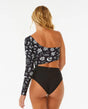 Rip Curl Holiday One Shoulder Surf Suit - Black-Womens clothing-troggs.com