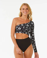 Rip Curl Holiday One Shoulder Surf Suit - Black-Womens clothing-troggs.com