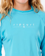 Rip Curl Jnr Girls Golden Rays L/S Rash Vest - Light Blue-Rash Vests & Thermal Vests-troggs.com