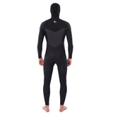 Rip Curl Mens Dawn Patrol 5/4 Hooded Wetsuit - Black-Mens Wetsuits-troggs.com