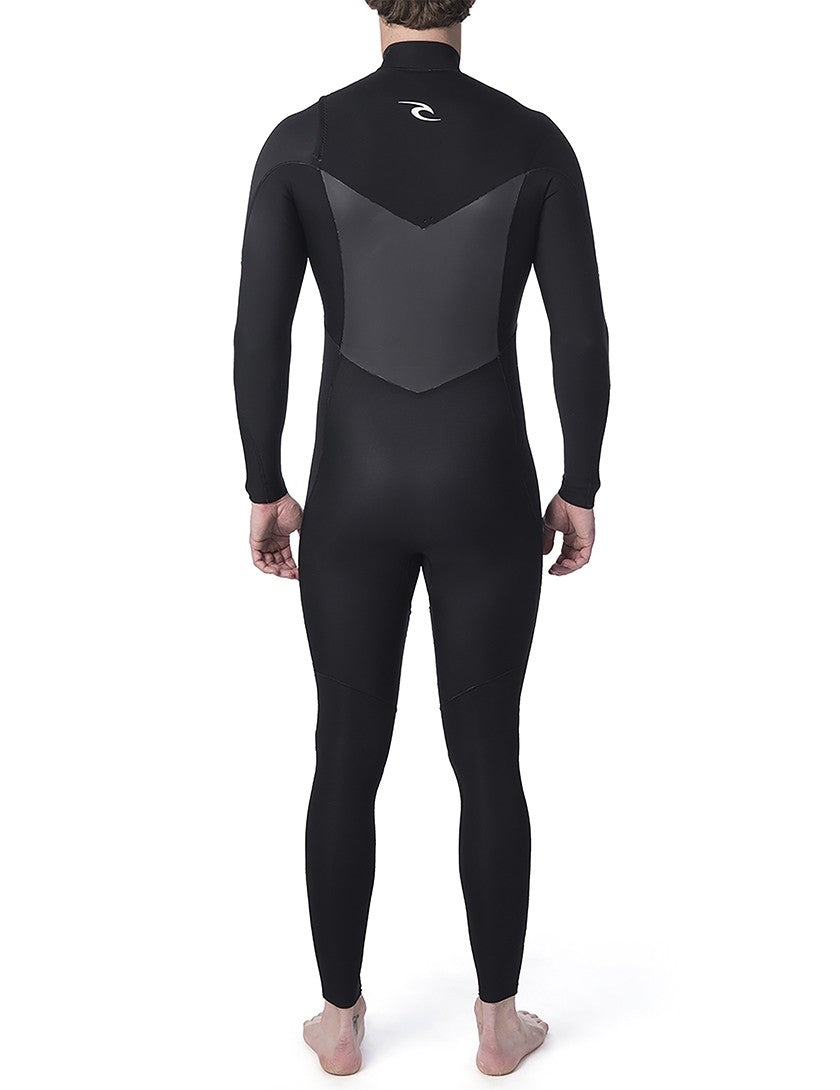 Rip Curl Mens Dawn Patrol Performance 5/3 Chest Zip Wetsuit - Black-Mens Wetsuits-troggs.com