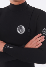 Rip Curl Mens E Bomb 5/3 Zip Free Wetsuit - Black-Mens Wetsuits-troggs.com