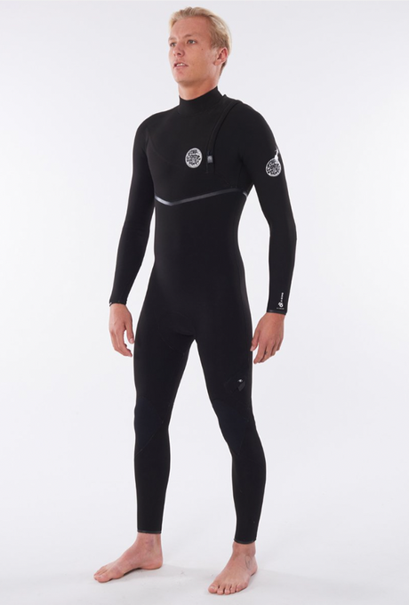 Rip Curl Mens E Bomb 5/3 Zip Free Wetsuit - Black-Mens Wetsuits-troggs.com