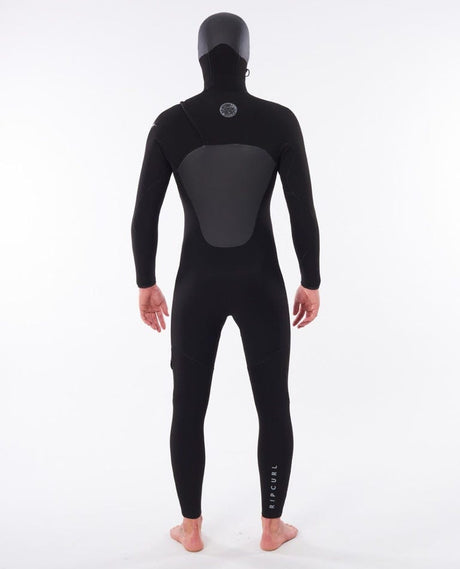 Rip Curl Mens Flashbomb E6 5/4 Hooded Wetsuit - Black-Mens Wetsuits-troggs.com