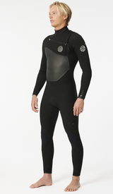 Rip Curl Mens Flashbomb E7 5/3 Chest Zip Wetsuit - Black-Mens Wetsuits-troggs.com