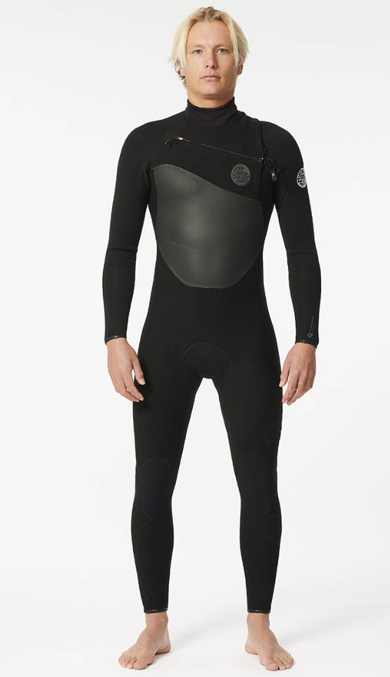 Rip Curl Mens Flashbomb E7 5/3 Chest Zip Wetsuit - Black-Mens Wetsuits-troggs.com