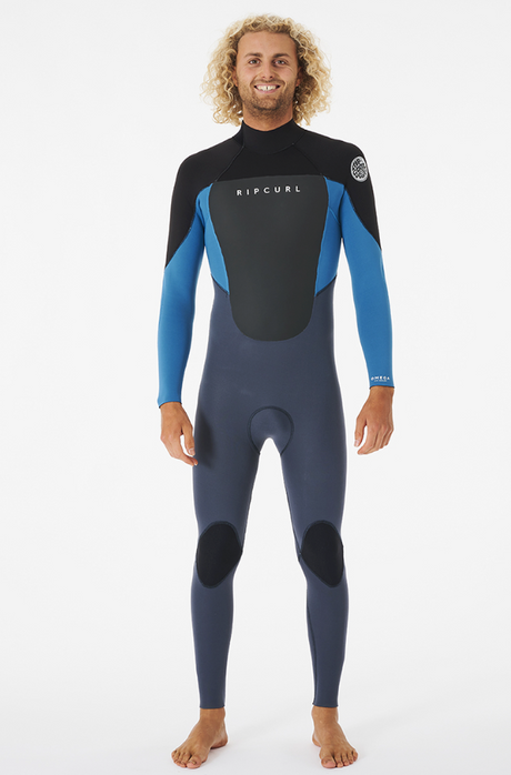 Rip Curl Mens Omega 4/3 Wetsuit - Stealth Blue-Mens Wetsuits-troggs.com