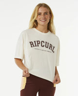 Rip Curl Run Swim Surf Crop T-Shirt - Bone-Womens clothing-troggs.com