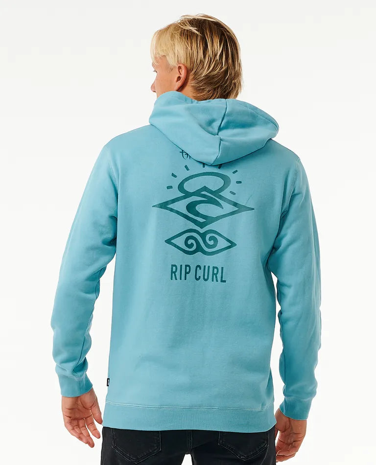 Rip Curl Search Icon Hoodie - Dusty Blue-Mens Clothing-troggs.com