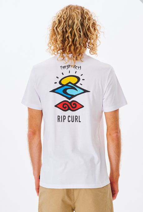 Rip Curl Search Icon T-Shirt - White-Mens Clothing-troggs.com