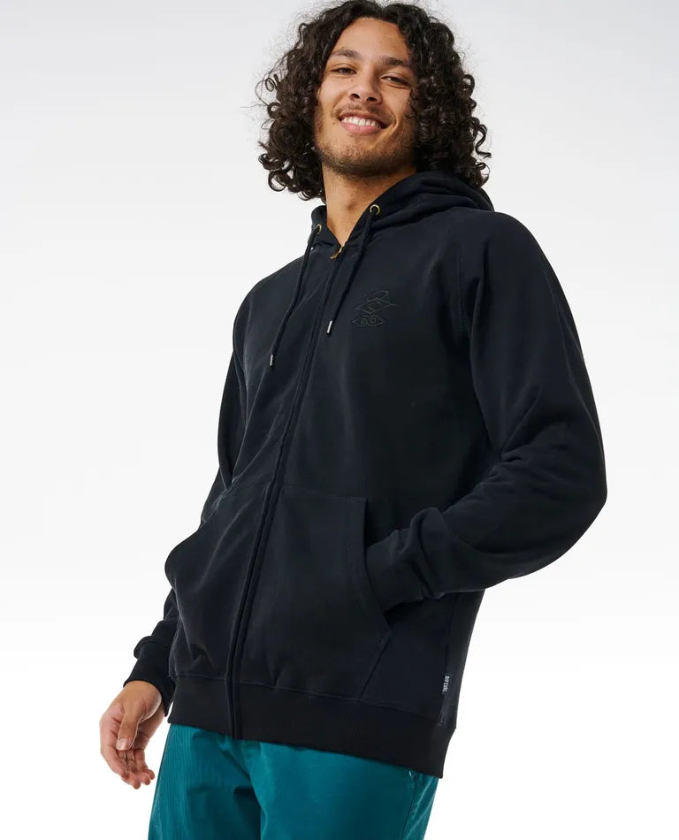 Rip Curl Searchers Zip Thru Hoodie - Black-troggs.com