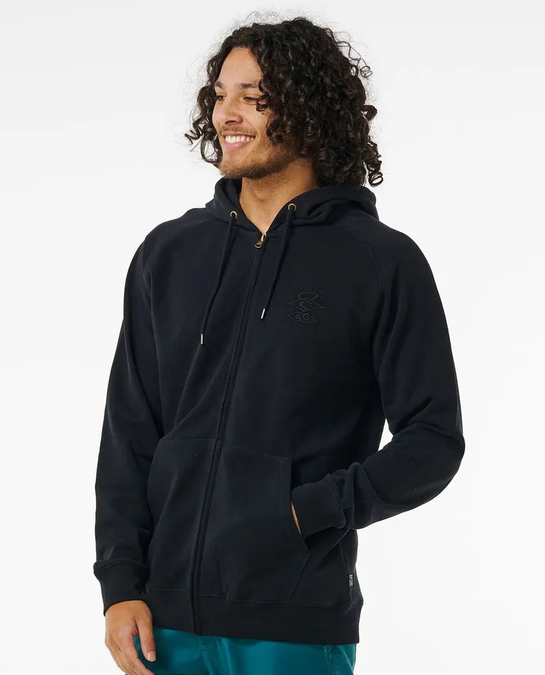 Rip Curl Searchers Zip Thru Hoodie - Black-troggs.com