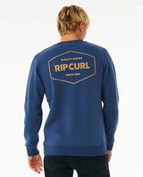 Rip Curl Stapler Sweatshirt - Washed Navy-Mens Clothing-troggs.com