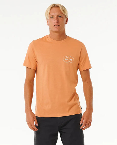 Rip Curl Stapler T-Shirt - Clay-Mens Clothing-troggs.com