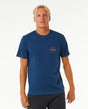 Rip Curl Stapler T-Shirt - Washed Navy-Mens Clothing-troggs.com