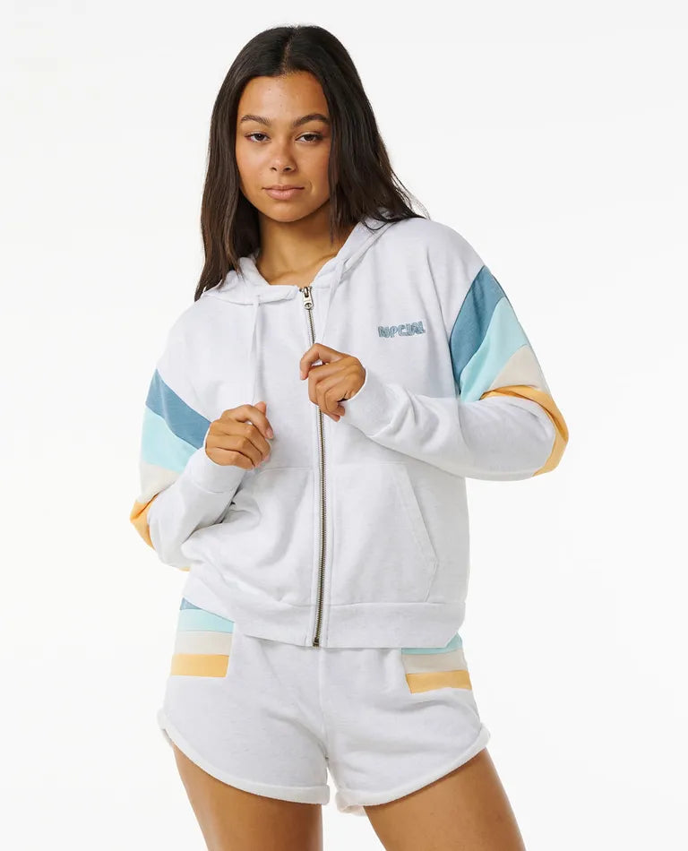 Rip Curl Surf Revival Zip Thru Hoodie - Grey Marle-troggs.com