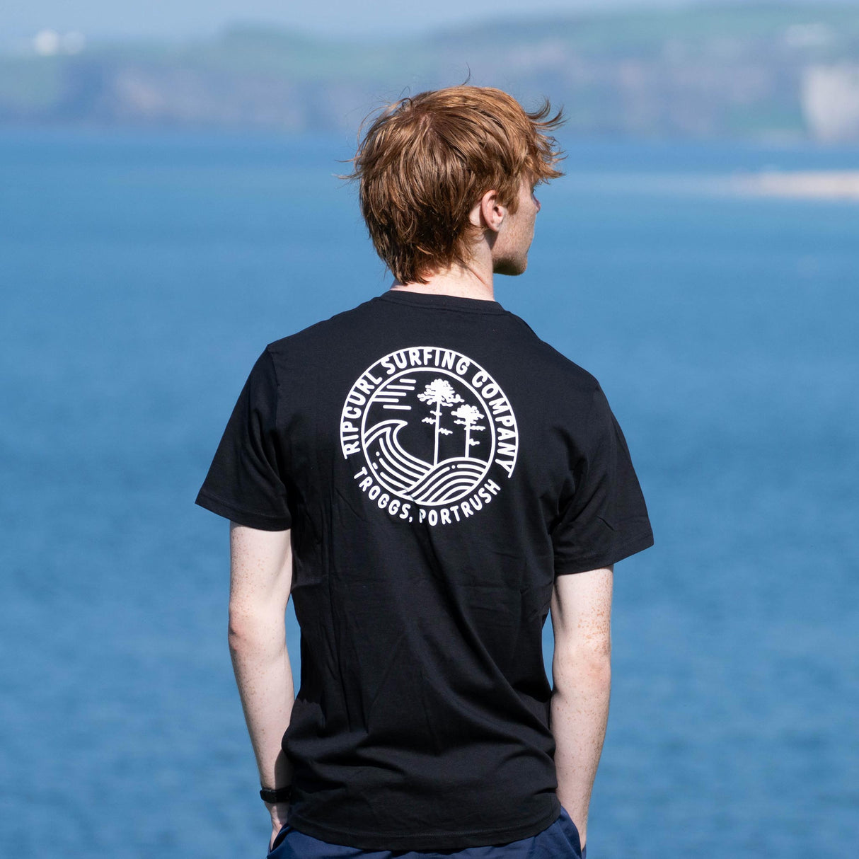 Rip Curl Troggs Portrush Destination T-Shirt - Black-Clothing-troggs.com