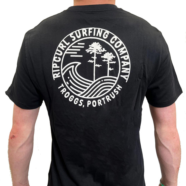 Rip Curl Troggs Portrush Destination T-Shirt - Black-Clothing-troggs.com