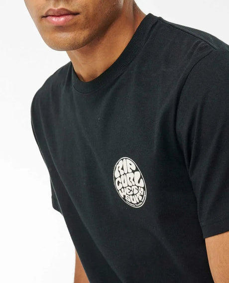 Rip Curl Wetsuit Icon T-Shirt - Black-Mens Clothing-troggs.com