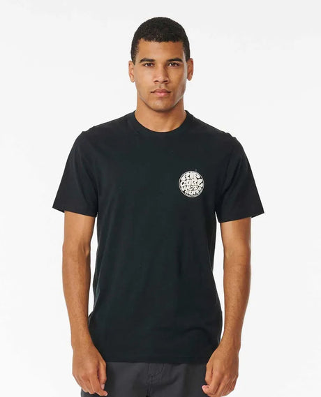 Rip Curl Wetsuit Icon T-Shirt - Black-Mens Clothing-troggs.com