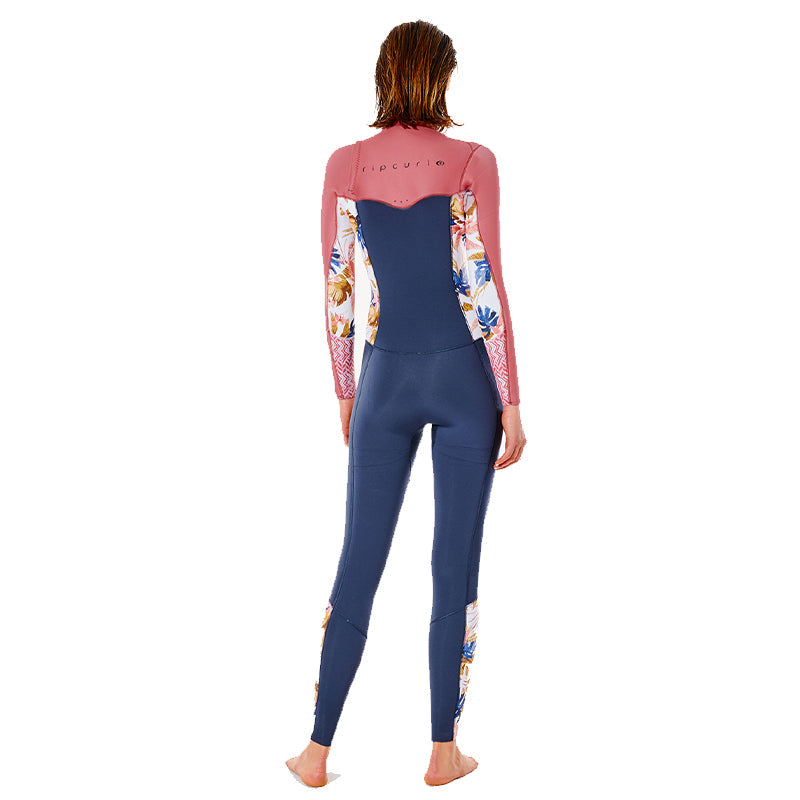 Rip Curl Womens Dawn Patrol 5/3 Chest Zip Wetsuit - Slate Rose-Womens Wetsuits-troggs.com