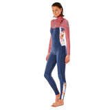 Rip Curl Womens Dawn Patrol 5/3 Chest Zip Wetsuit - Slate Rose-Womens Wetsuits-troggs.com