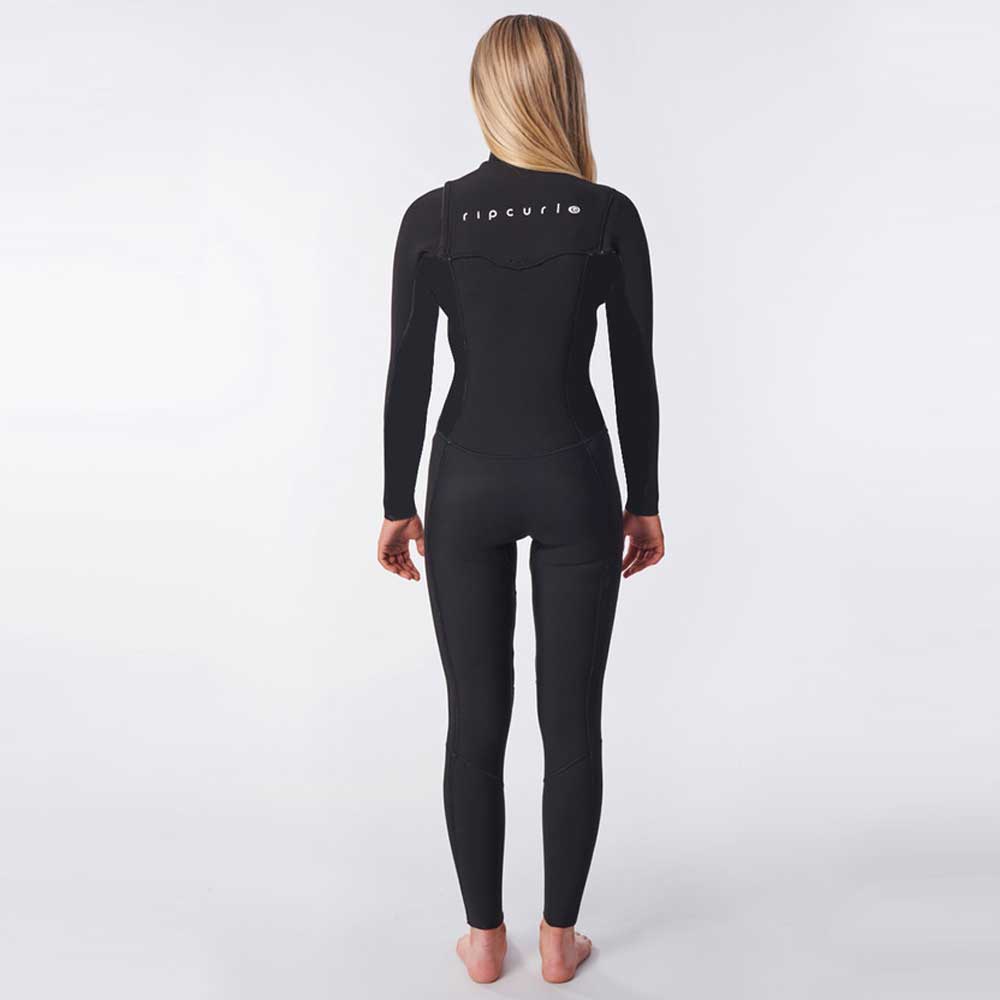 Rip Curl Womens Dawn Patrol Performance 5/3 Chest Zip Wetsuit - Black-Womens Wetsuits-troggs.com