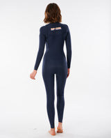 Rip Curl Womens Dawn Patrol Performance 5/3 Chest Zip Wetsuit - Slate-Womens Wetsuits-troggs.com