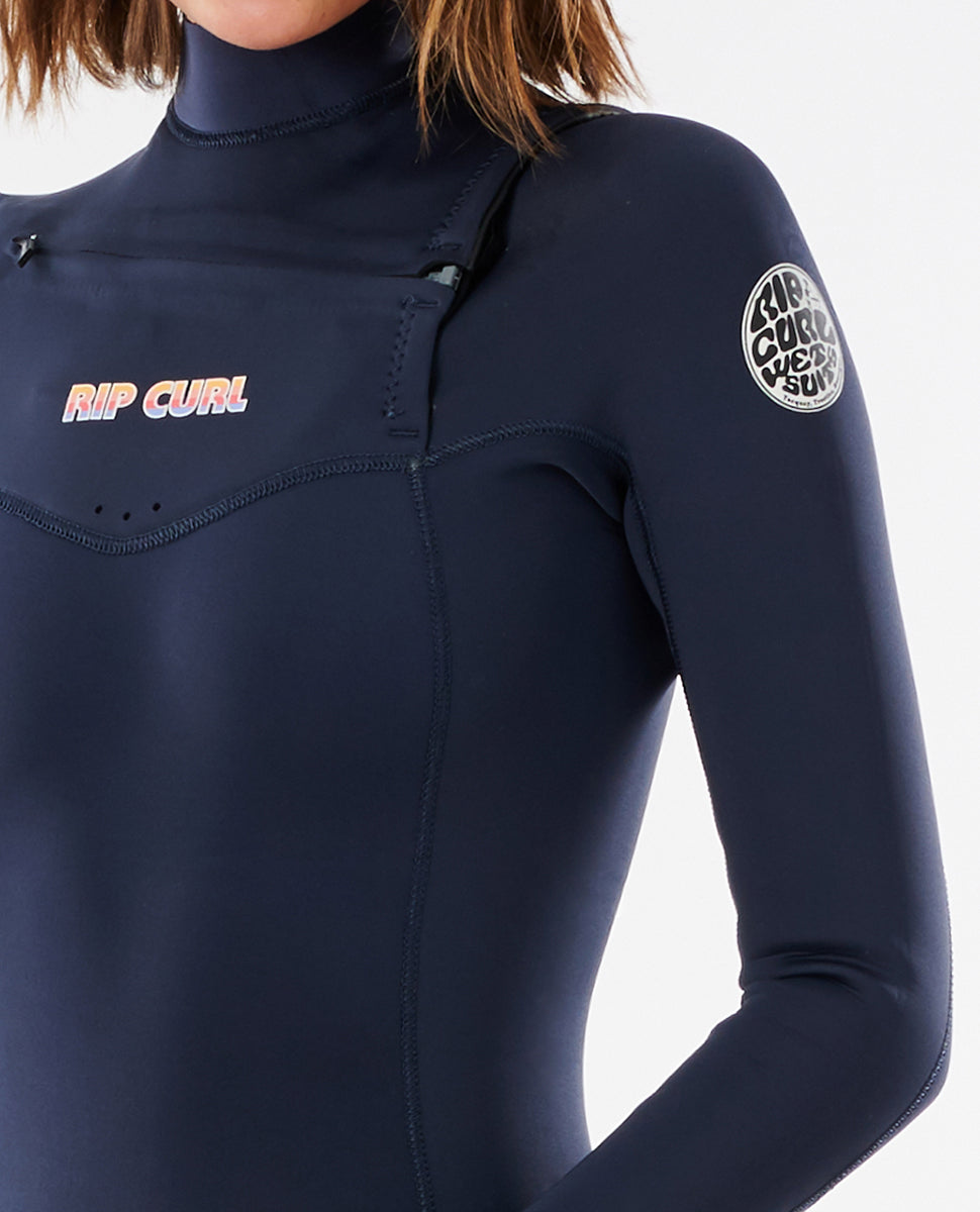 Rip Curl Womens Dawn Patrol Performance 5/3 Chest Zip Wetsuit - Slate-Womens Wetsuits-troggs.com