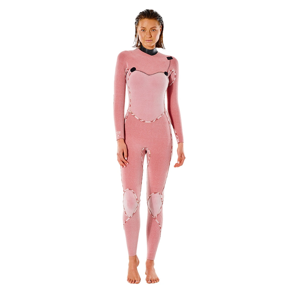 Rip Curl Womens Flashbomb 5/3 Chest Zip Wetsuit - Washed Black-Womens Wetsuits-troggs.com
