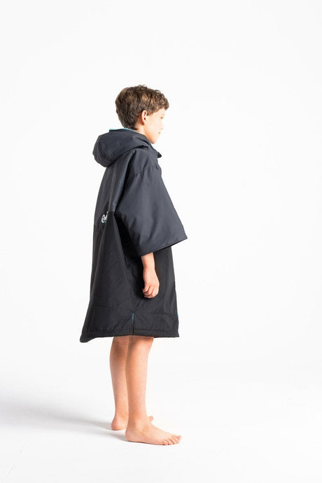 Robie Robes Junior Dry-Series Recycled Short Sleeve Changing Robe - Black/Charcoal-Changing Robes-troggs.com