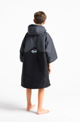 Robie Robes Junior Dry-Series Recycled Short Sleeve Changing Robe - Black/Charcoal-Changing Robes-troggs.com