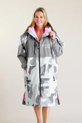 White Water Hard Shell Changing Robe - Arctic Camo/Pink