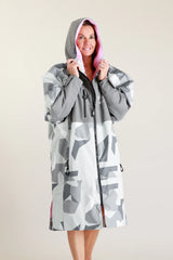 White Water Hard Shell Changing Robe - Arctic Camo/Pink