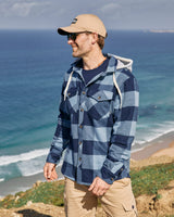 Saltrock Beale Hooded Shirt - Blue-Mens Clothing-troggs.com