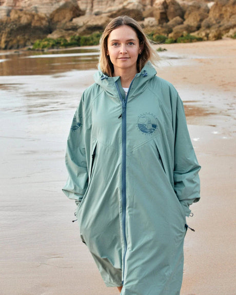 Saltrock Four Seasons Recycled Cold Water Changing Robe - Light Green-Changing Robes-troggs.com