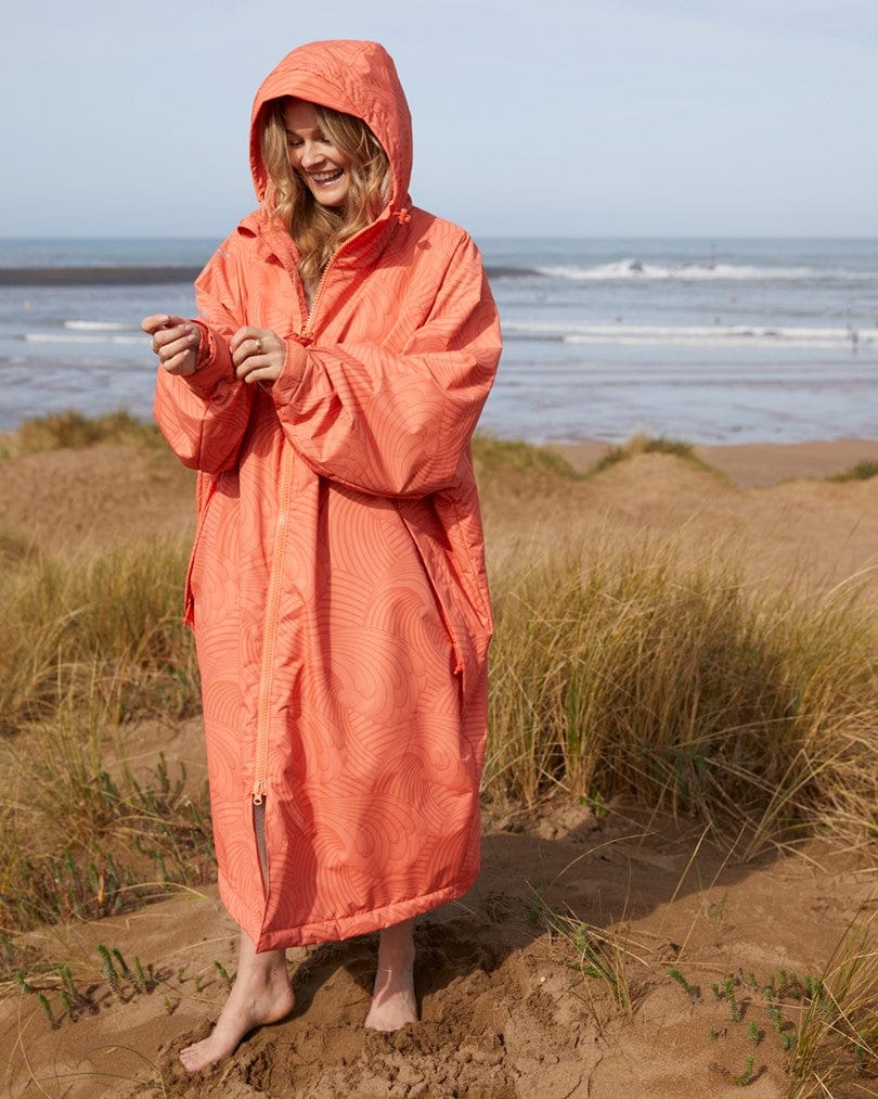 Saltrock Four Seasons Recycled Waves Changing Robe - Light Orange-Changing Robes-troggs.com