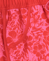 Saltrock Hibiscus Boardshorts - Red/Pink-Womens clothing-troggs.com