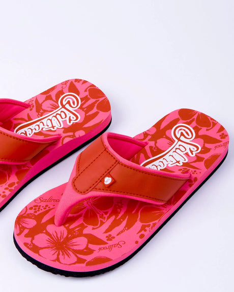 Saltrock Hibiscus Flip Flop - Pink-Footwear-troggs.com