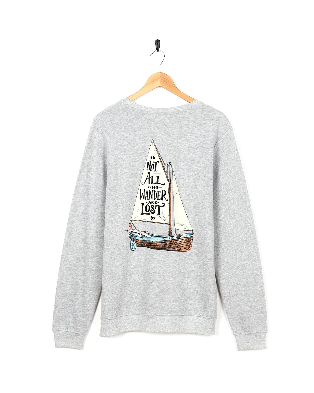 Saltrock Lost Ships Crew Sweat - Grey-Mens Clothing-troggs.com