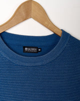 Saltrock Moss Washed Knitted Crew Sweat - Blue-Mens Clothing-troggs.com