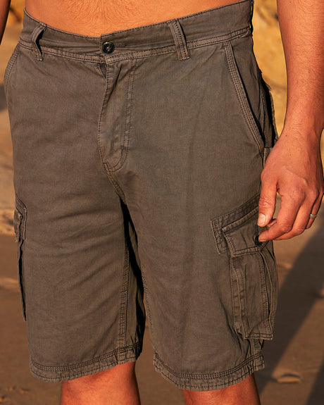 Saltrock Penwith II Cargo Short - Dark Grey-Shorts-troggs.com