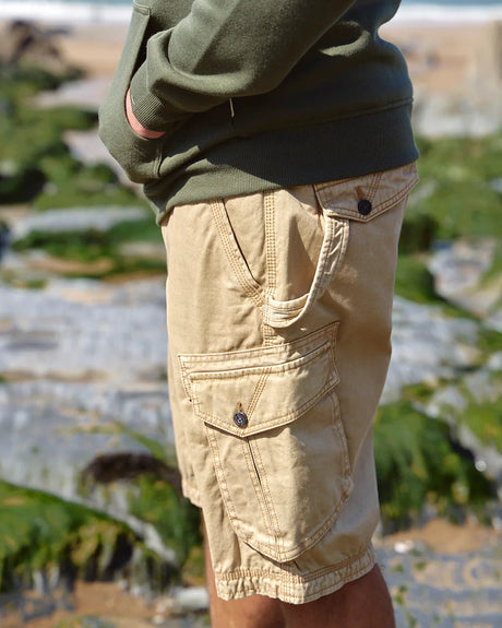 Saltrock Penwith II Cargo Short - Light Brown-Shorts-troggs.com