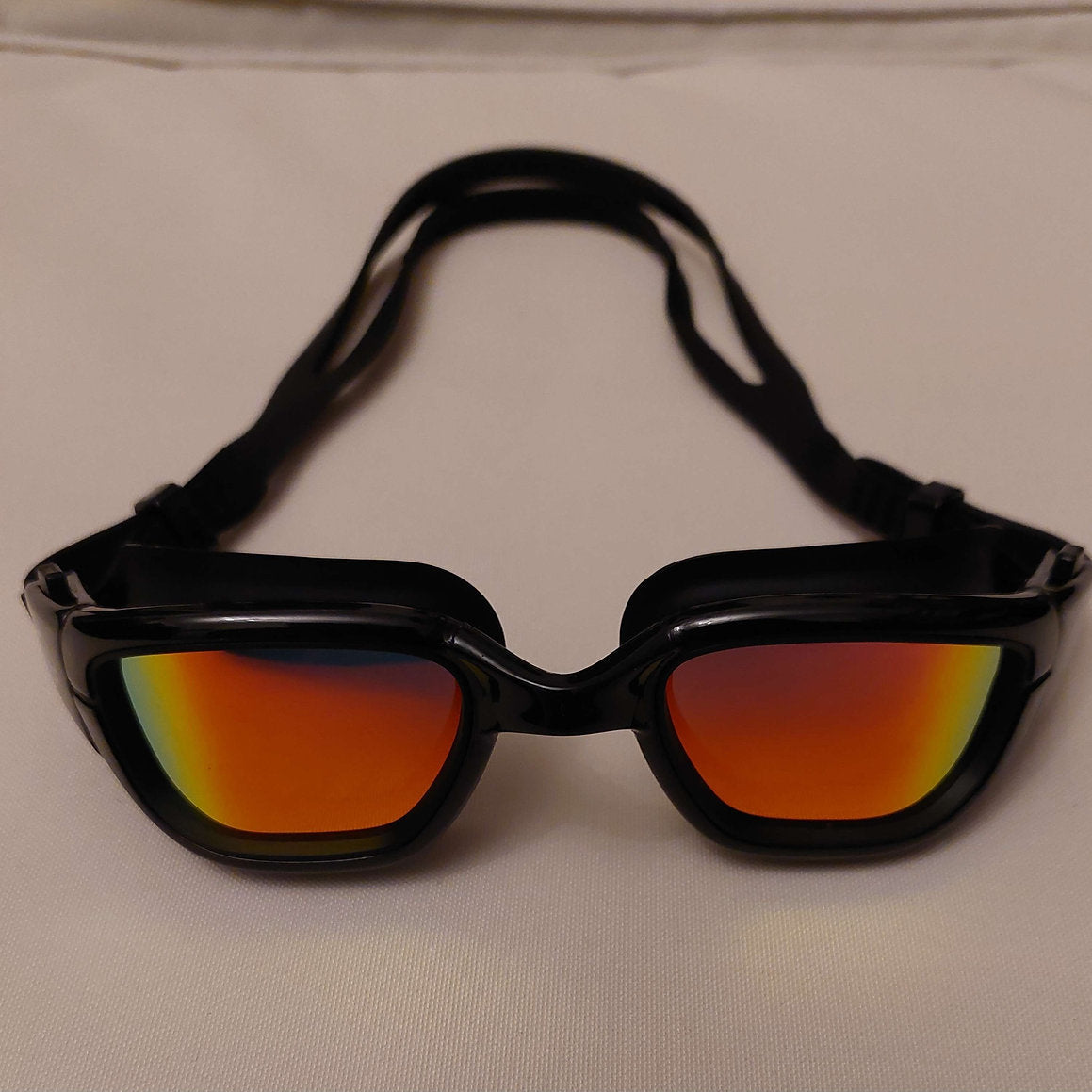 Streamlined Adult Polarized Swim Goggles - Black-Swim & Snorkel Accessories-troggs.com