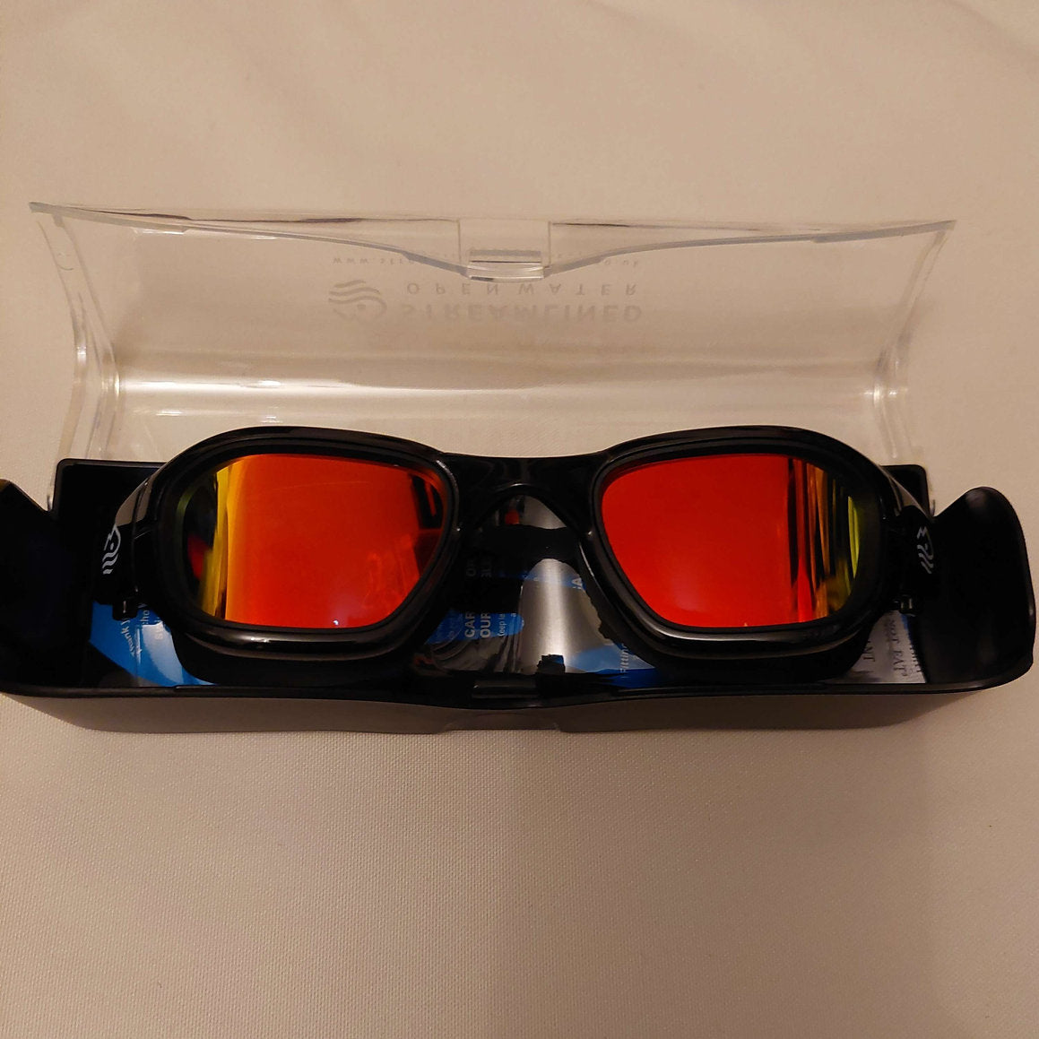 Streamlined Adult Polarized Swim Goggles - Black-Swim & Snorkel Accessories-troggs.com