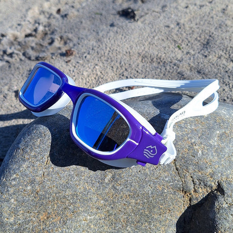 Streamlined Adult Polarized Swim Goggles - Purple-Swim & Snorkel Accessories-troggs.com