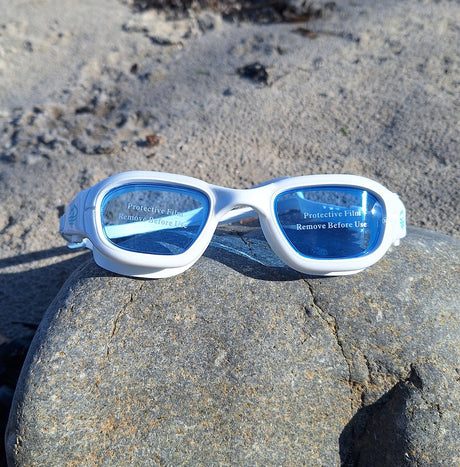 Streamlined Adult Tinted Swim Goggles - White-Swim & Snorkel Accessories-troggs.com